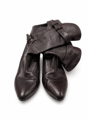 Sigerson Morrison Metallic Purple Biker High Heel boot Size 10